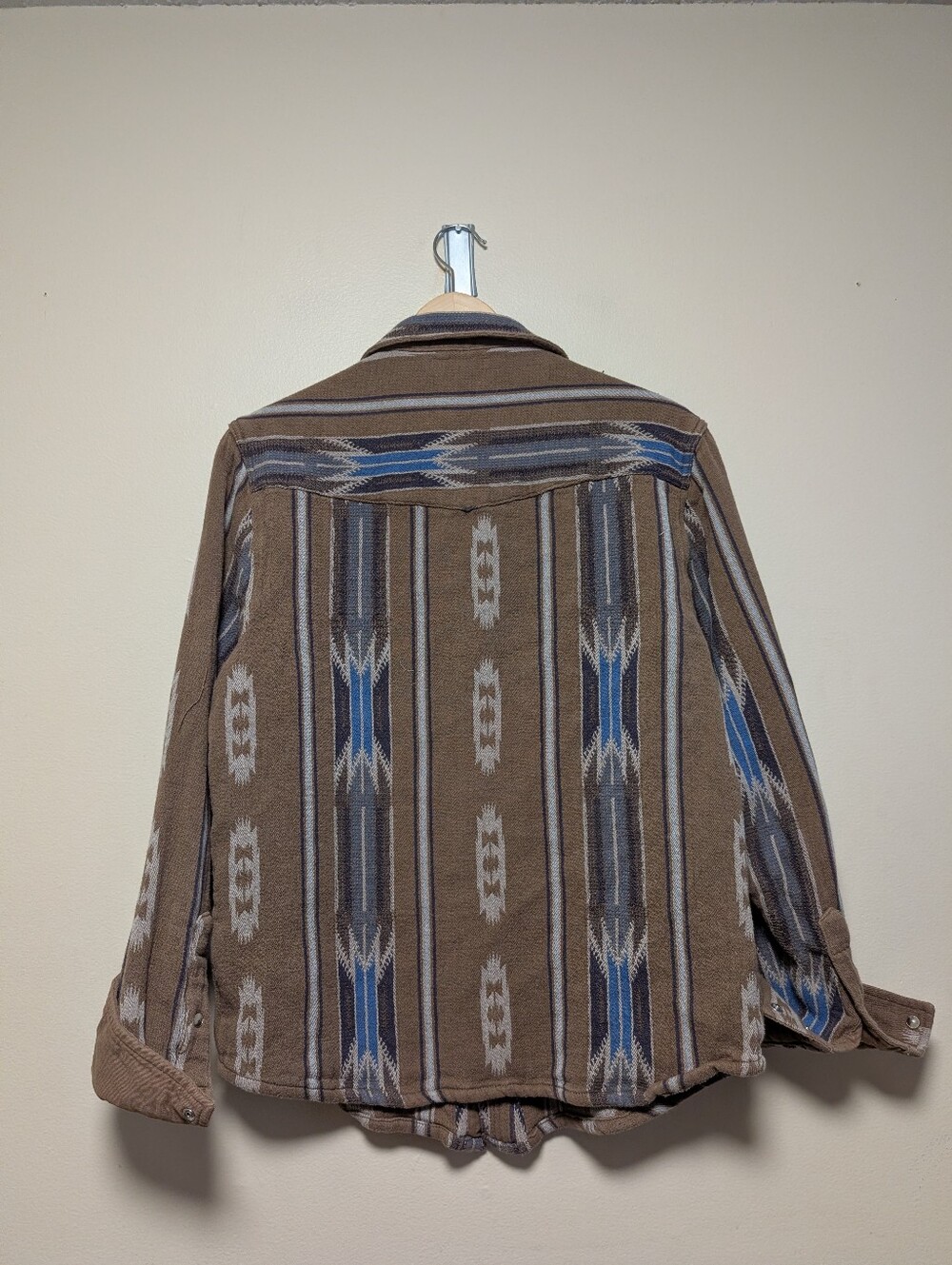Flint and Tinder Cotton Jacquard Shirt Jacket Large Western Shacket To - Picture 8 of 9